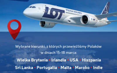 Trwa akcja #LOTDODOMU. Już ponad 32 tysiące osób wróciło do kraju.