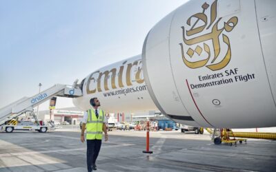 Linie Emirates testują 100-procentowe paliwo SAF